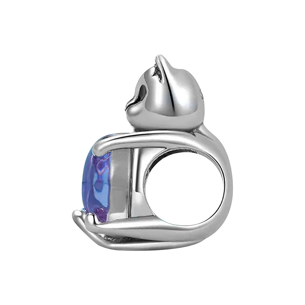 Charm de Plata .925, Blue Belly Cat, Miow