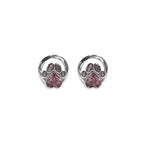 Aretes de Plata .925, Pink Twins, Miow