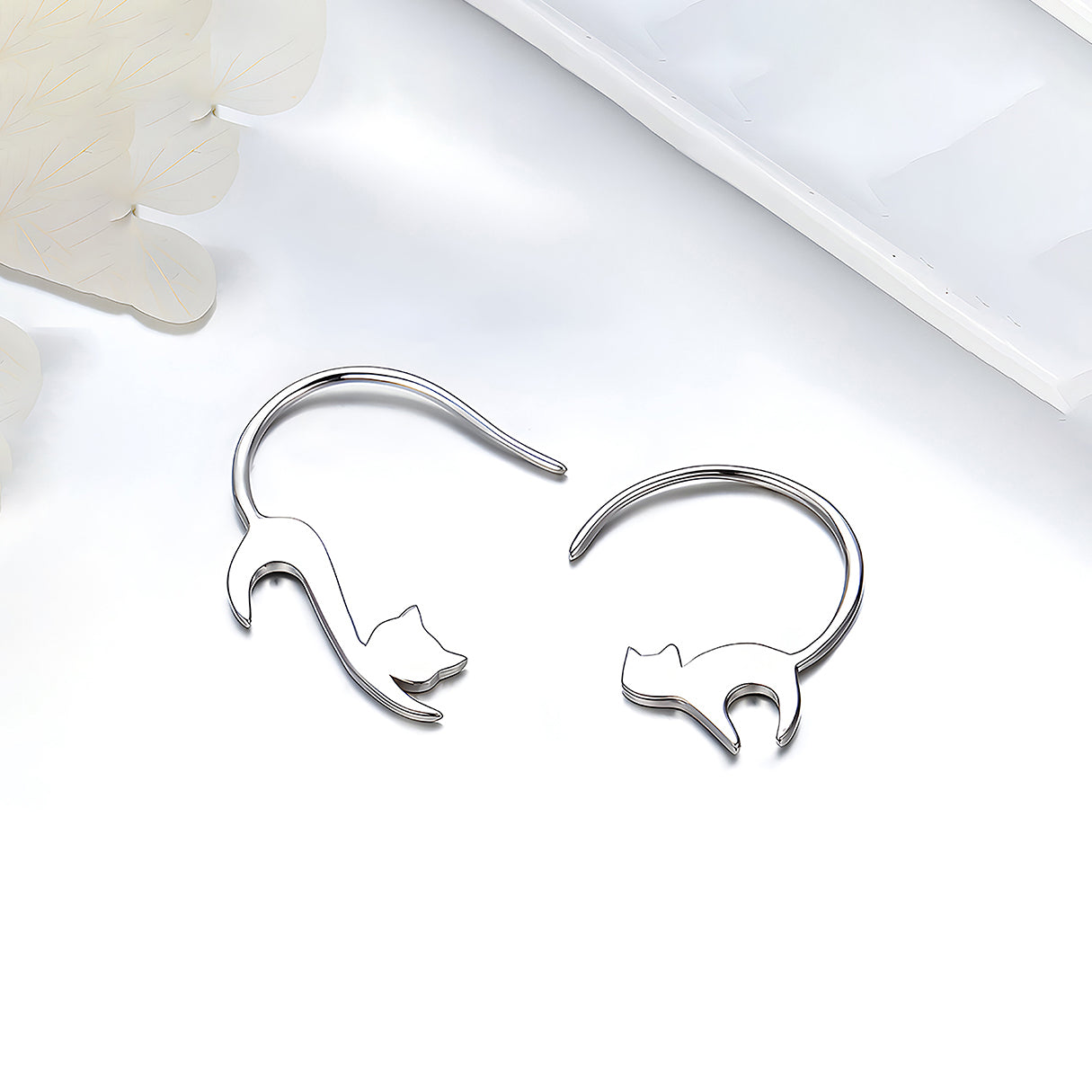Aretes de Plata .925, Cat'S Tail, Miow