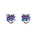 Aretes de Plata .925, Mermaid Cat, Miow