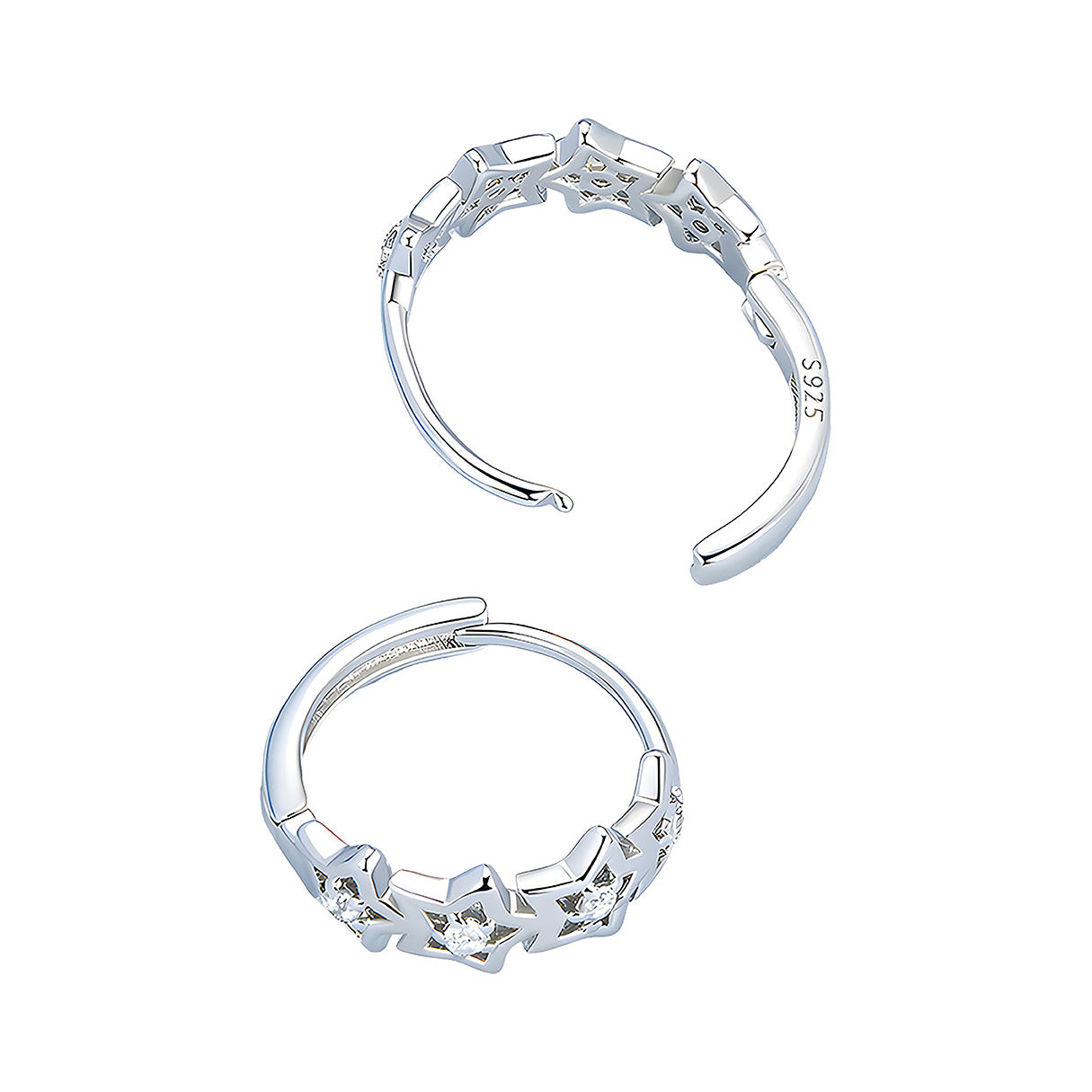 Aretes de Estrella, Plata .925, Ame Glam Pop