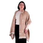 Chal de Cachemira, Knitted Cats Beige, Miow