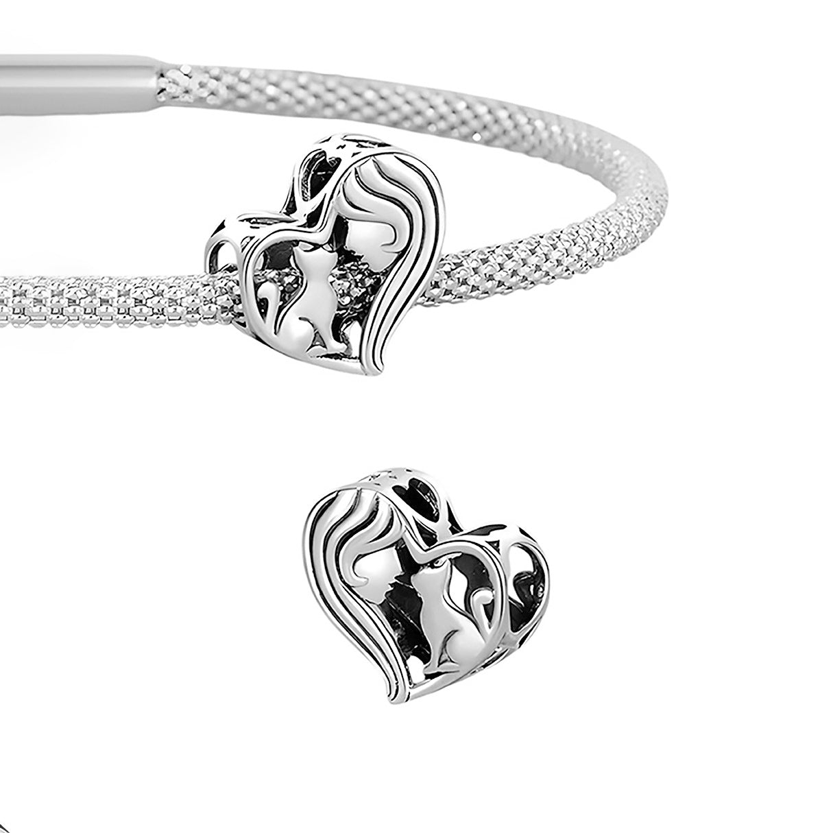 Charm de Plata .925, With You Cat, Miow