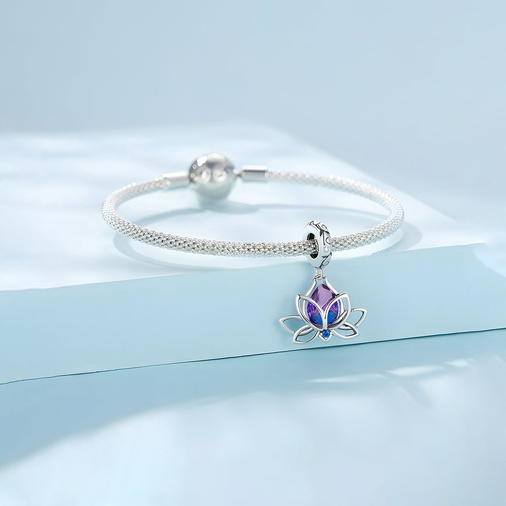 Charm de Flor de Loto, Plata .925, Ame Glam Pop