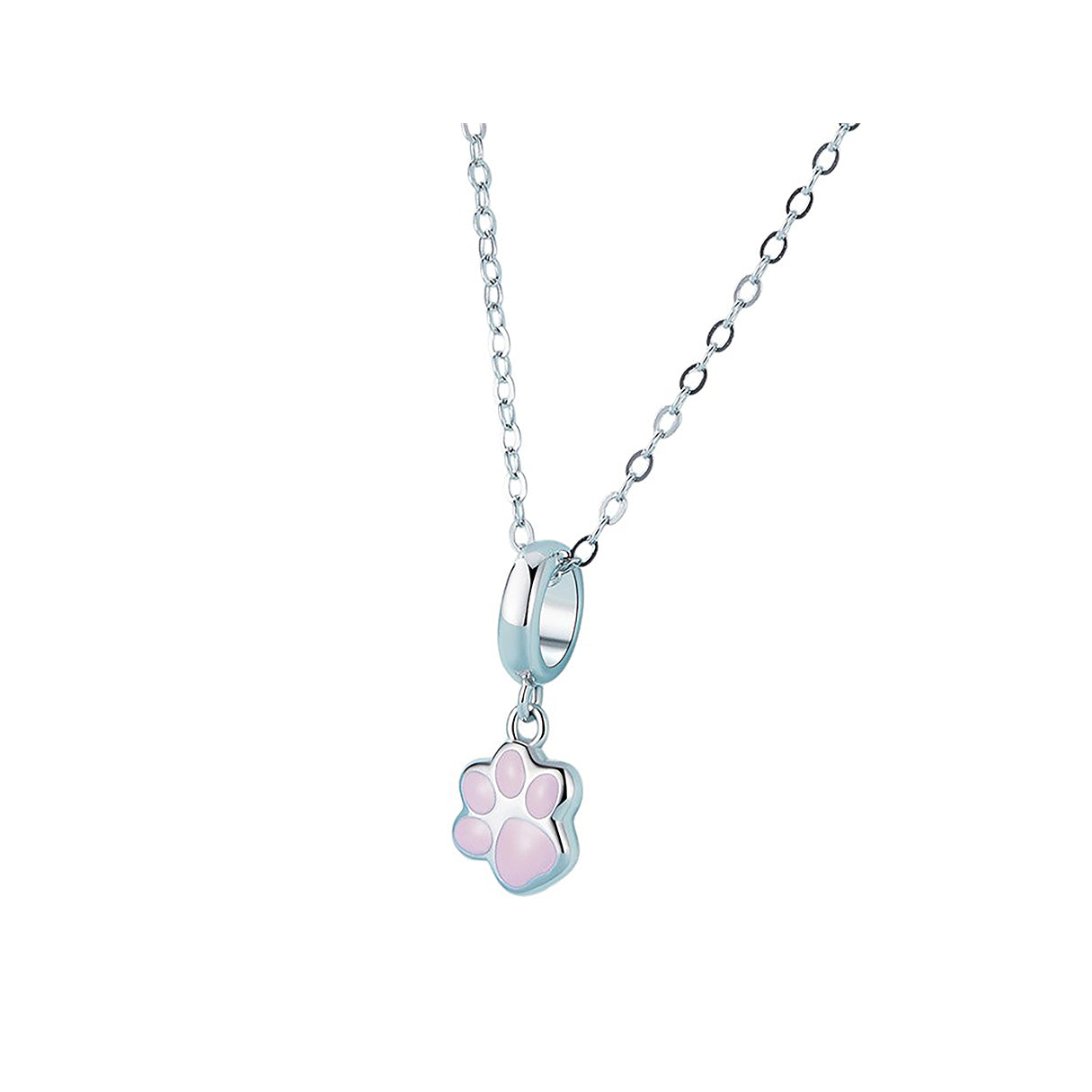 Charm de Plata .925, Pink Footprint, Miow