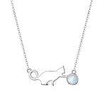Collar de Plata .925, Moon Cat, Miow