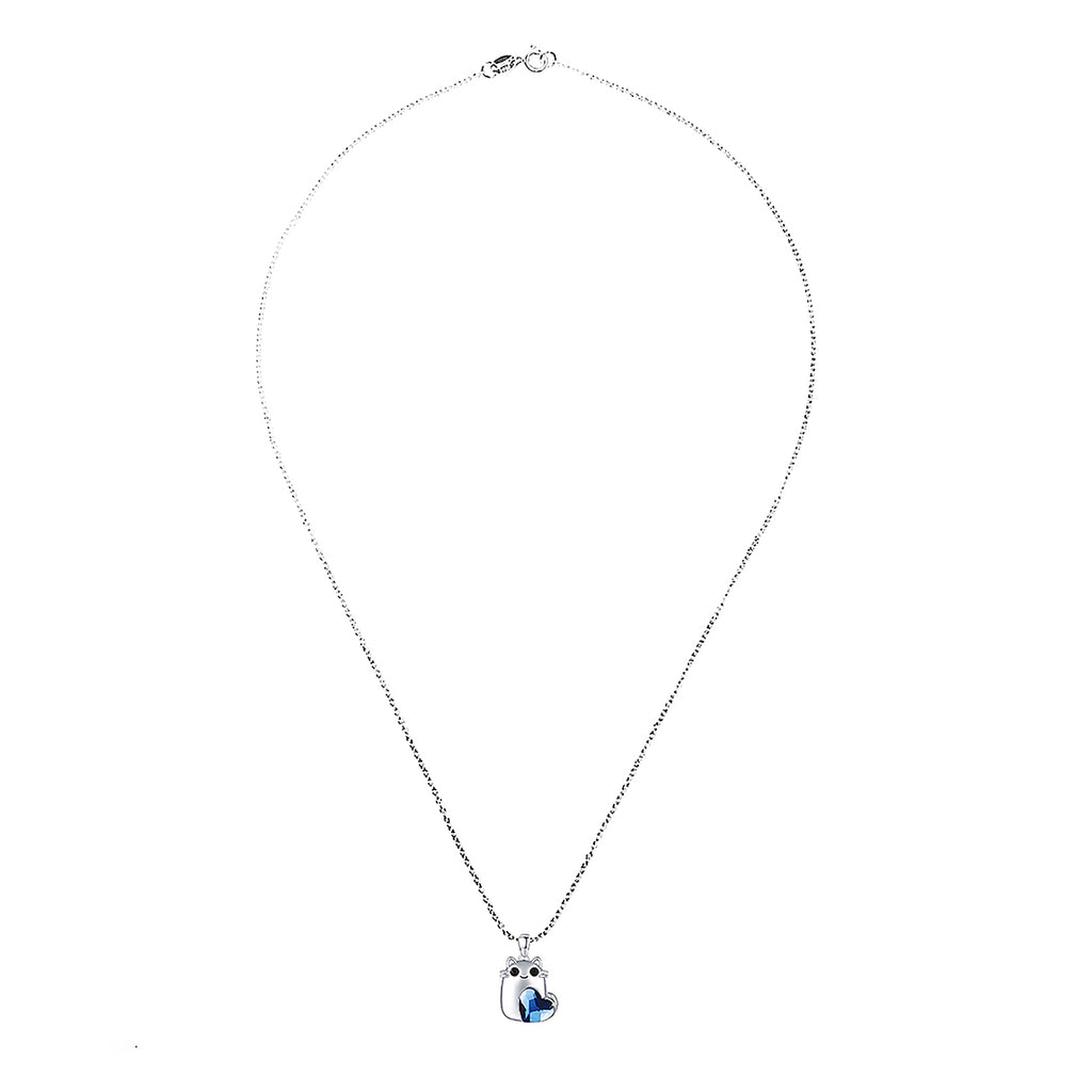 Collar de Plata .925, Cat Crystal, Miow