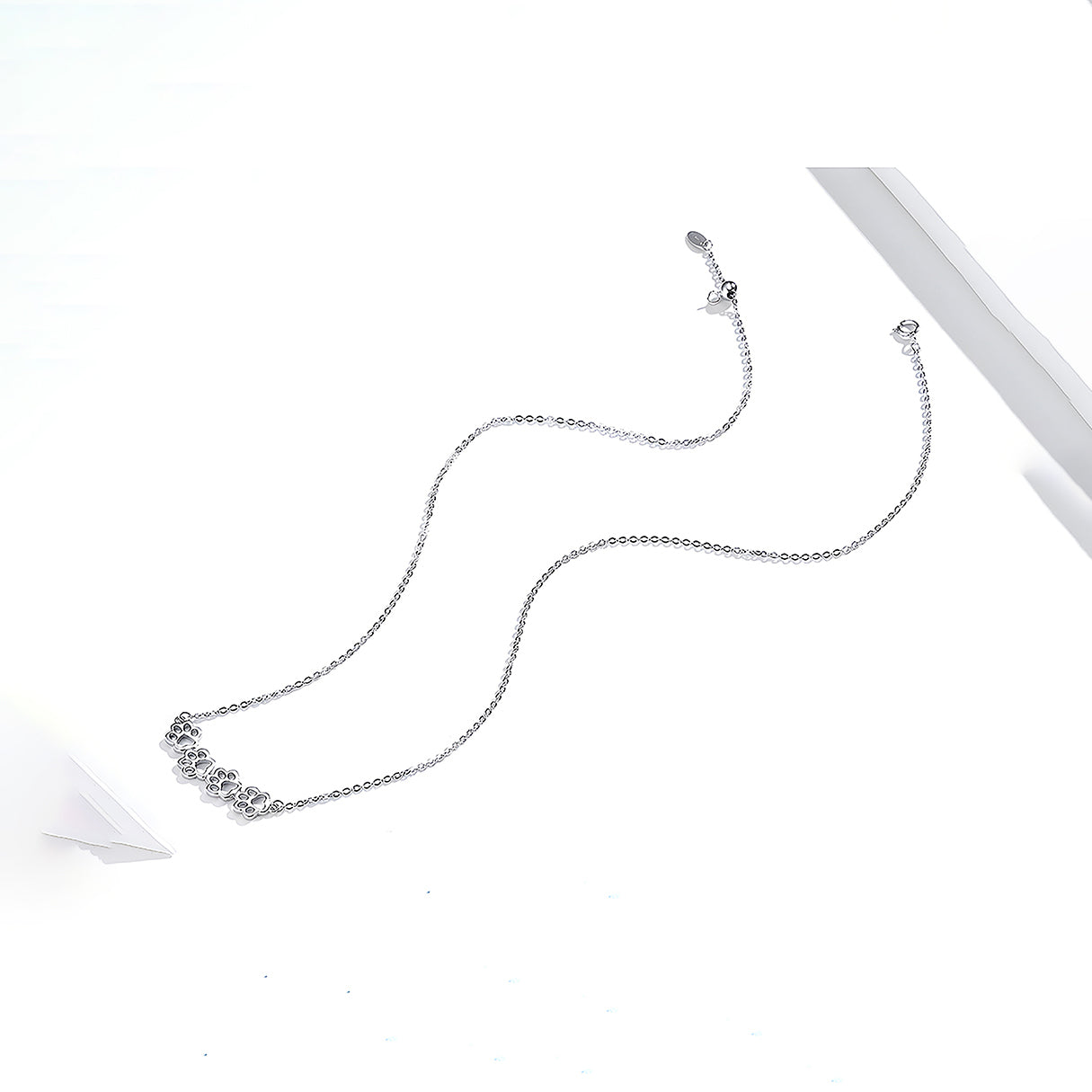 Collar de Plata .925, Cat Footprints, Miow