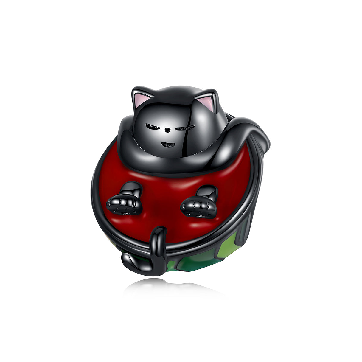 Charm de Plata .925, Watermelon Cat, Miow