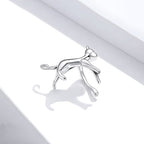 Aretes de Plata .925, Cat In Ear, Miow