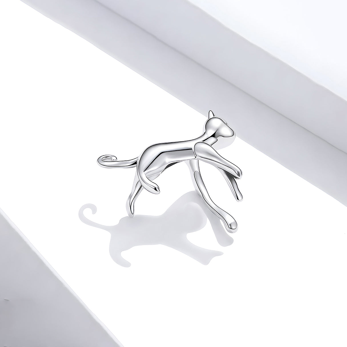 Aretes de Plata .925, Cat In Ear, Miow