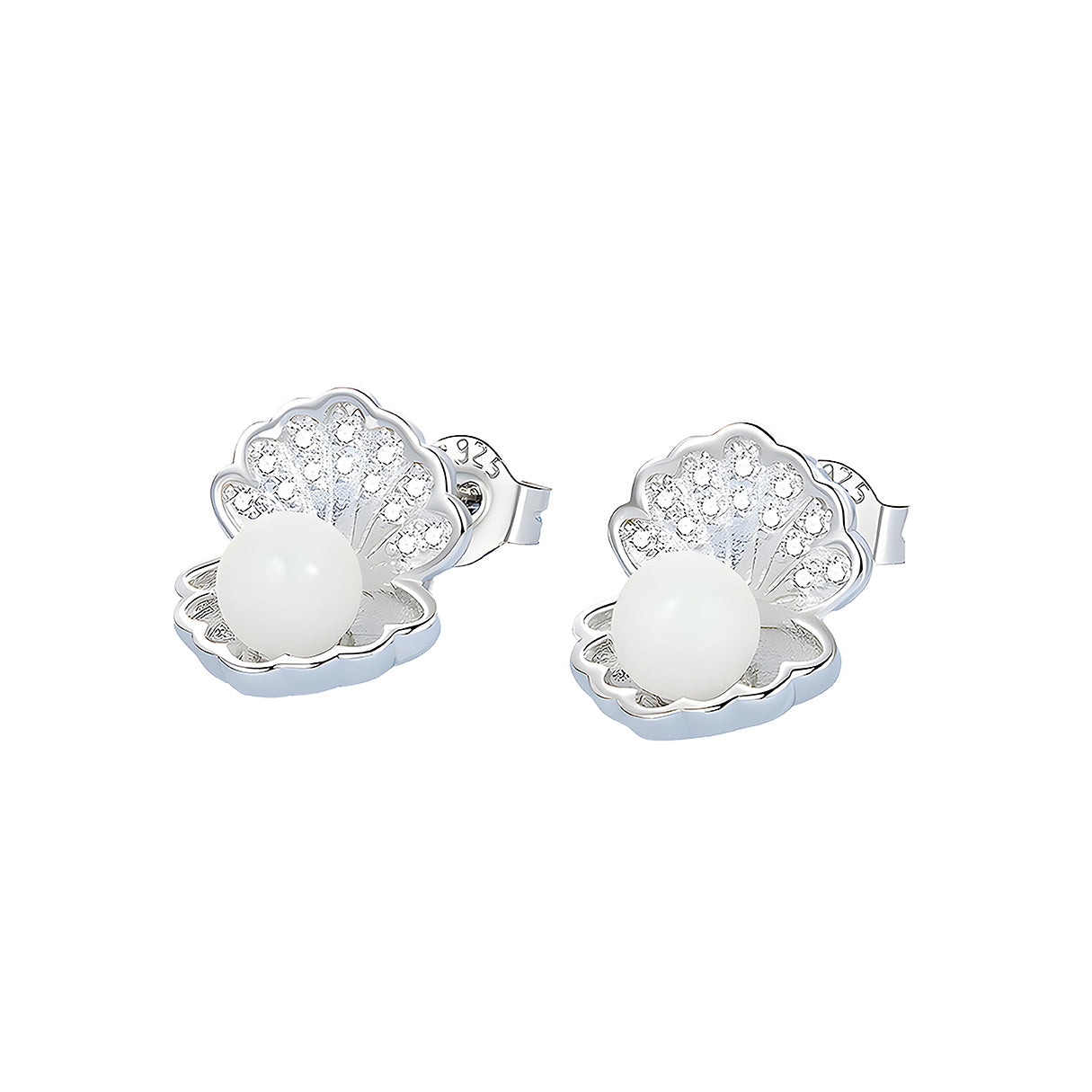 Aretes de Concha, Plata .925, Ame Glam Pop