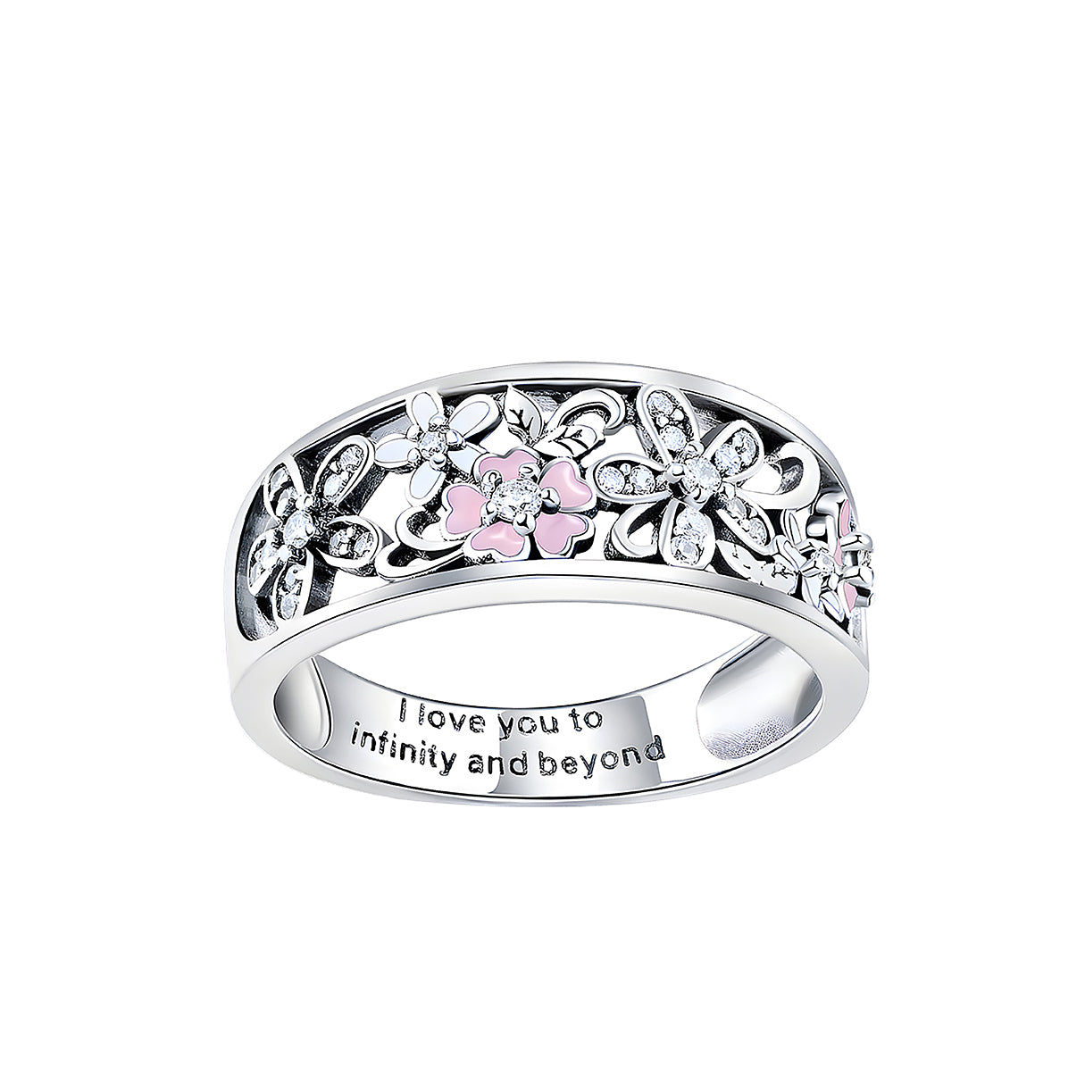 Anillo de Flor, Plata .925, Ame Glam Pop N°7