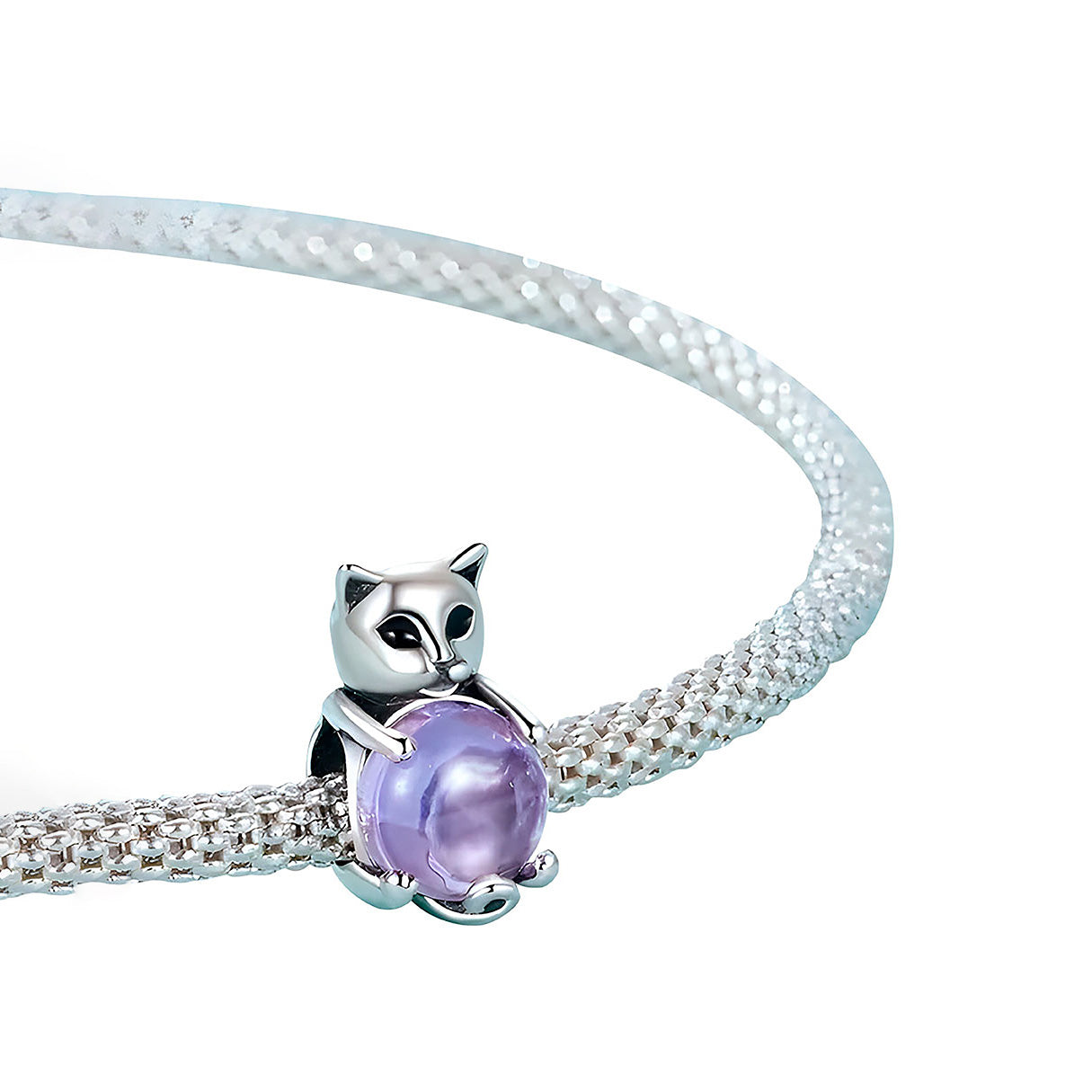 Charm de Plata .925, Blue Belly Cat, Miow