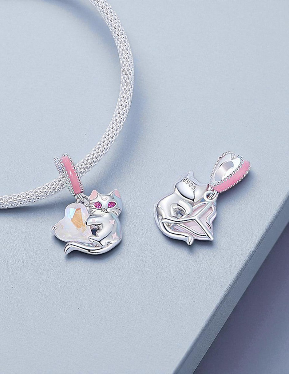 Charm de Plata .925, Cat Love, Miow