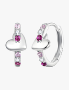 Aretes de Corazón, Plata .925, Ame Glam Pop
