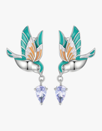 Aretes de Colibrí, Plata .925, Ame Glam Pop
