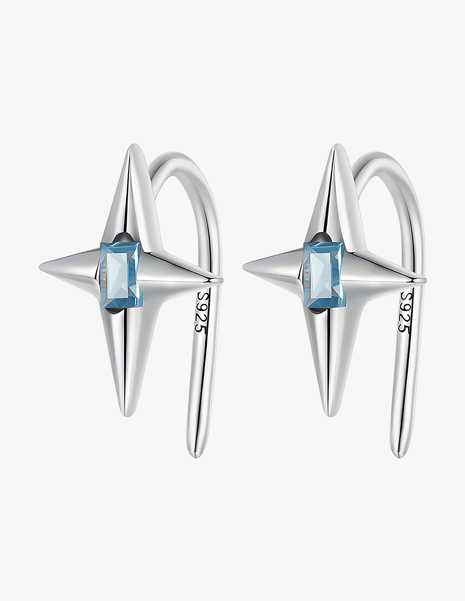 Aretes de Estrella, Plata .925, Ame Glam Pop