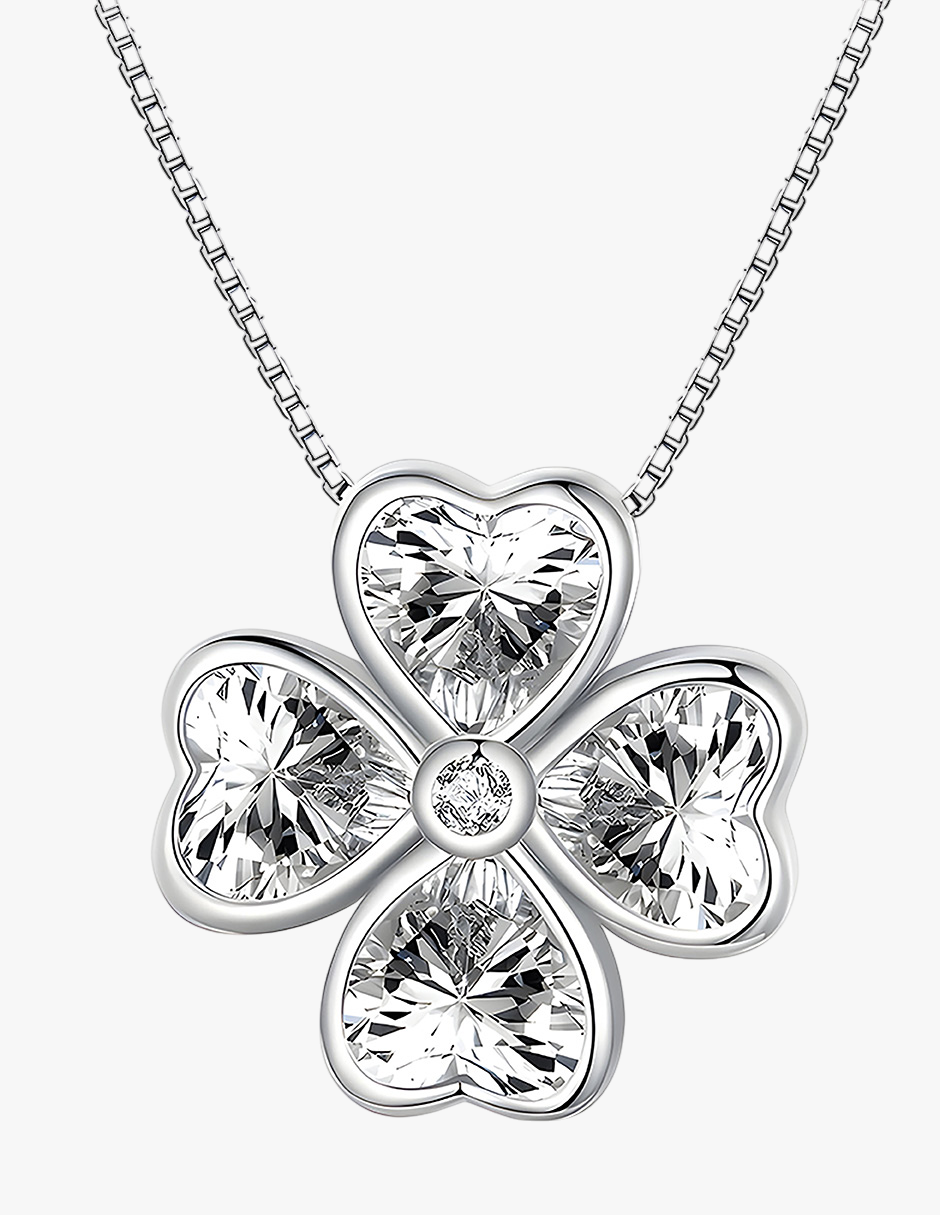 Collar de Trébol, Plata .925, Ame Glam Pop