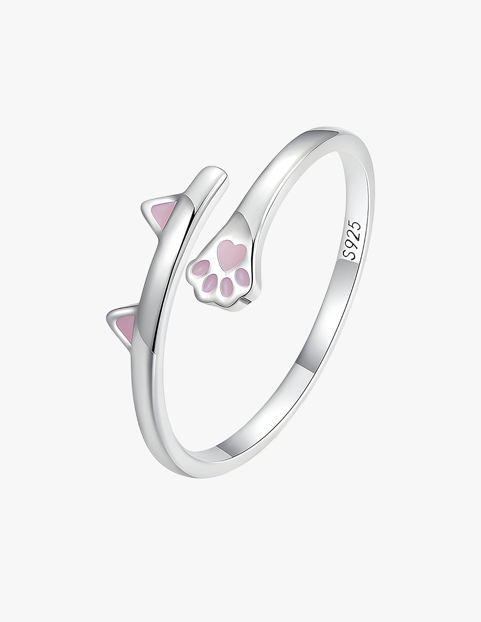 Anillo de Plata .925, Pink Cat, Miow