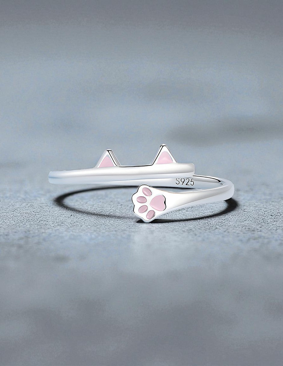 Anillo de Plata .925, Pink Cat, Miow