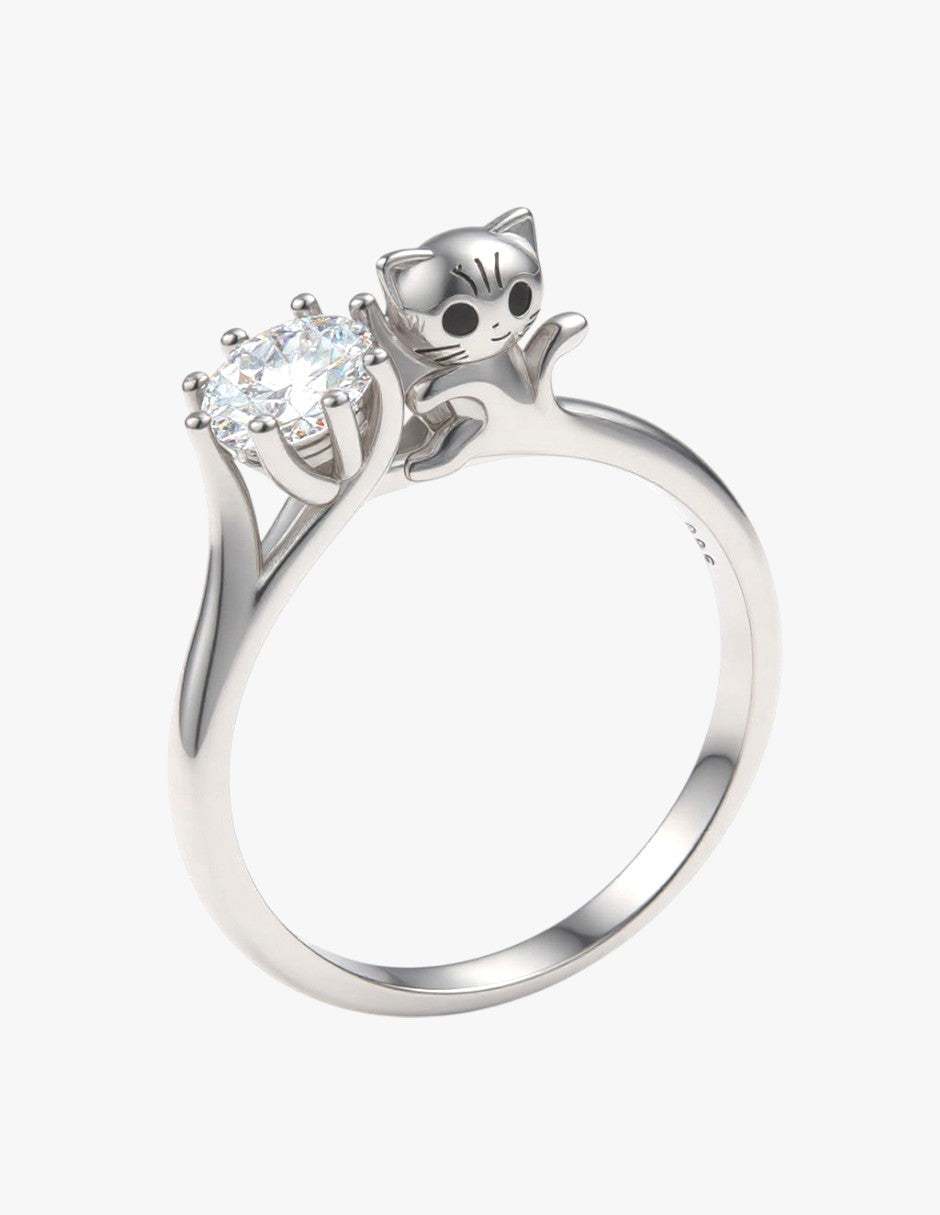 Anillo de Plata .925, Wedding Cat, Miow N°7