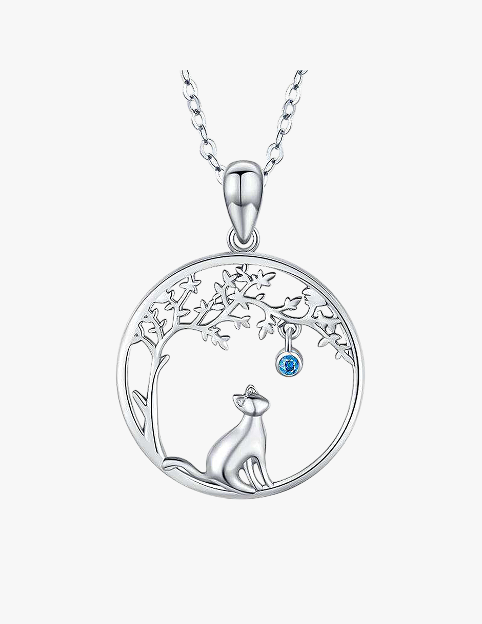 Collar de Plata .925, Cat Tree Of Life, Miow