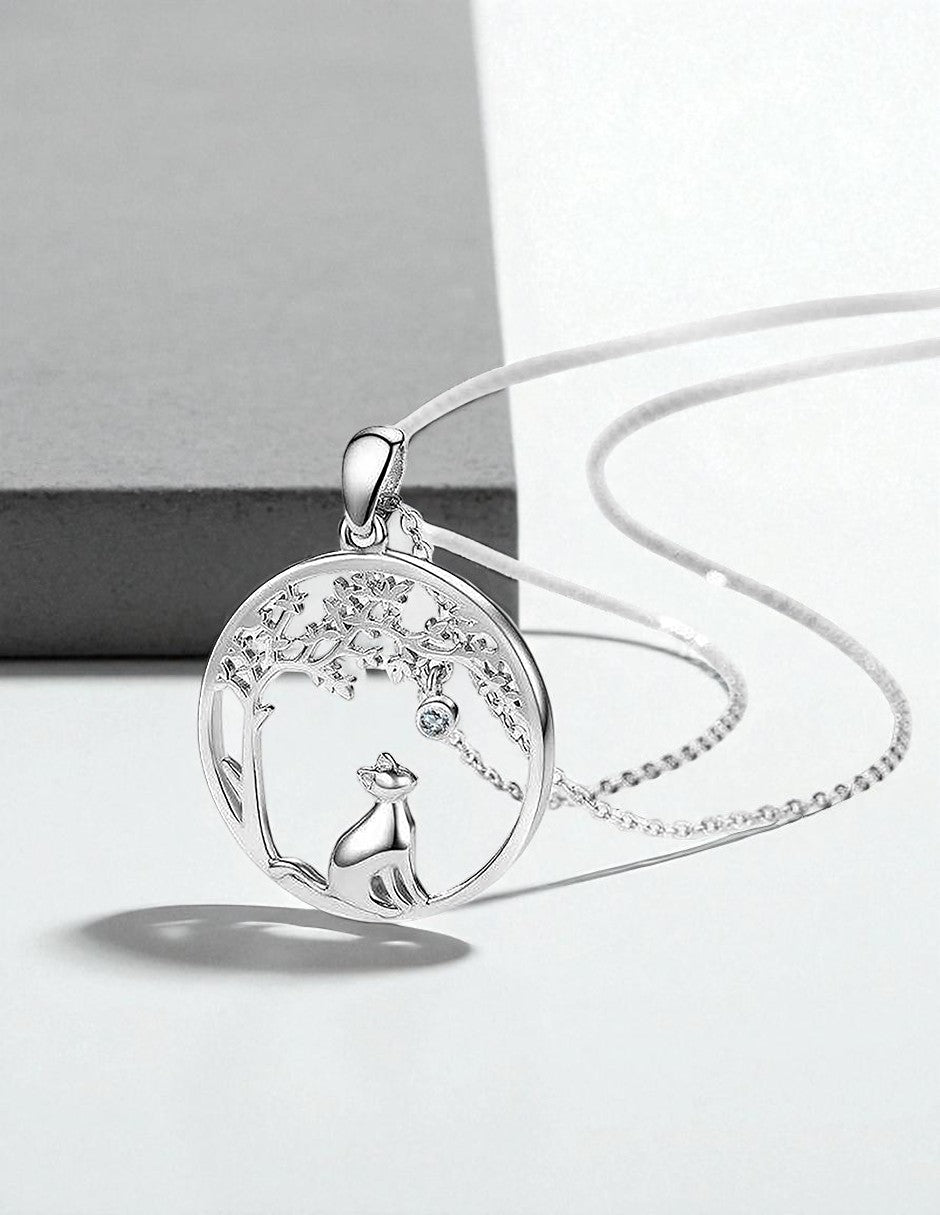 Collar de Plata .925, Cat Tree Of Life, Miow