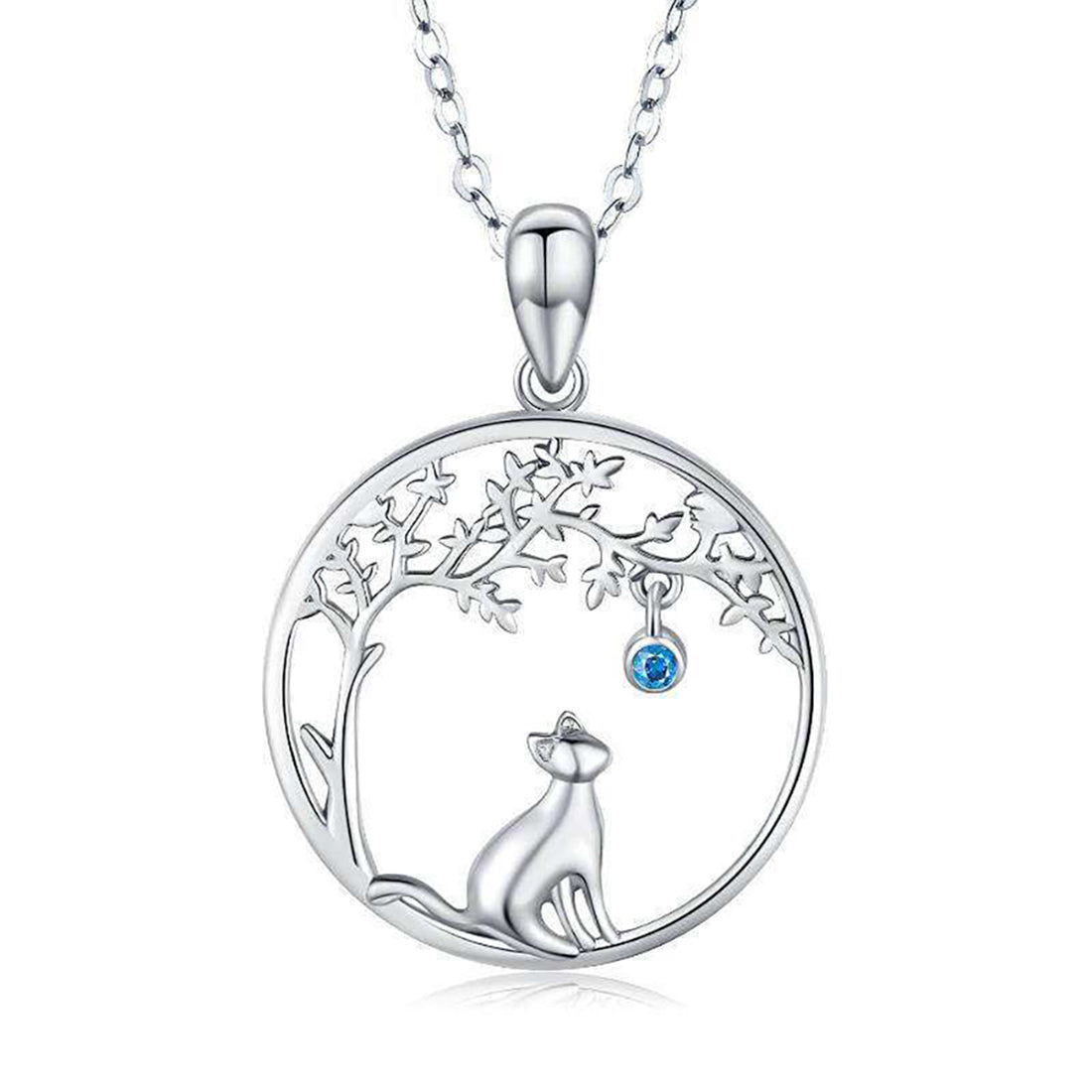 Collar Miow Cat Tree of Life Plata .925