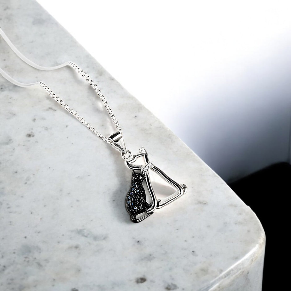 Collar de Plata .925, Cat & Dog, Miow
