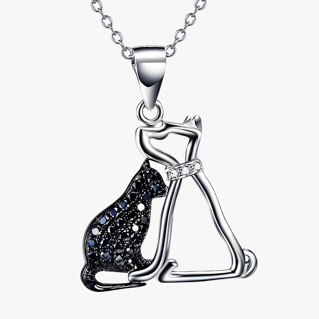 Collar de Plata .925, Cat & Dog, Miow