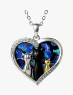 Collar de Plata .925, Cat  Abalone Shell, Miow