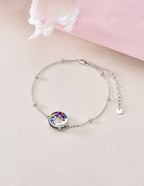 Pulsera de Plata .925, Cat Crystal, Miow