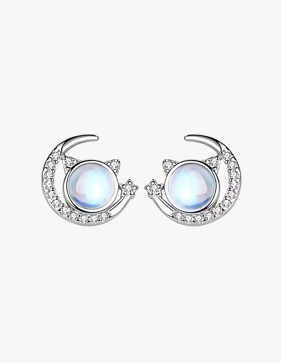Aretes de Plata .925, Moon Eye, Miow