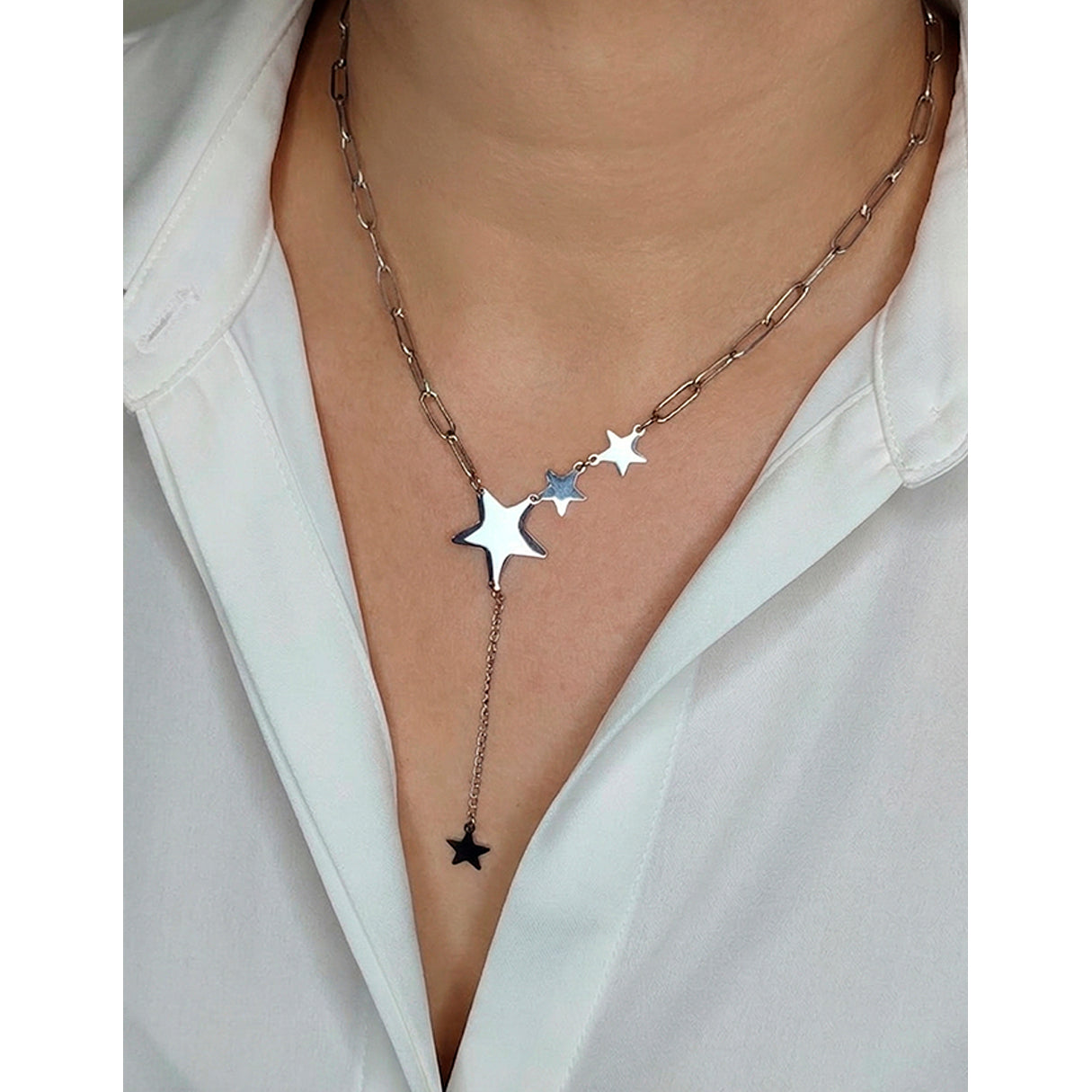 Gargantilla De Estrellas, Acero Inoxidable, Glam Pop Fantasy