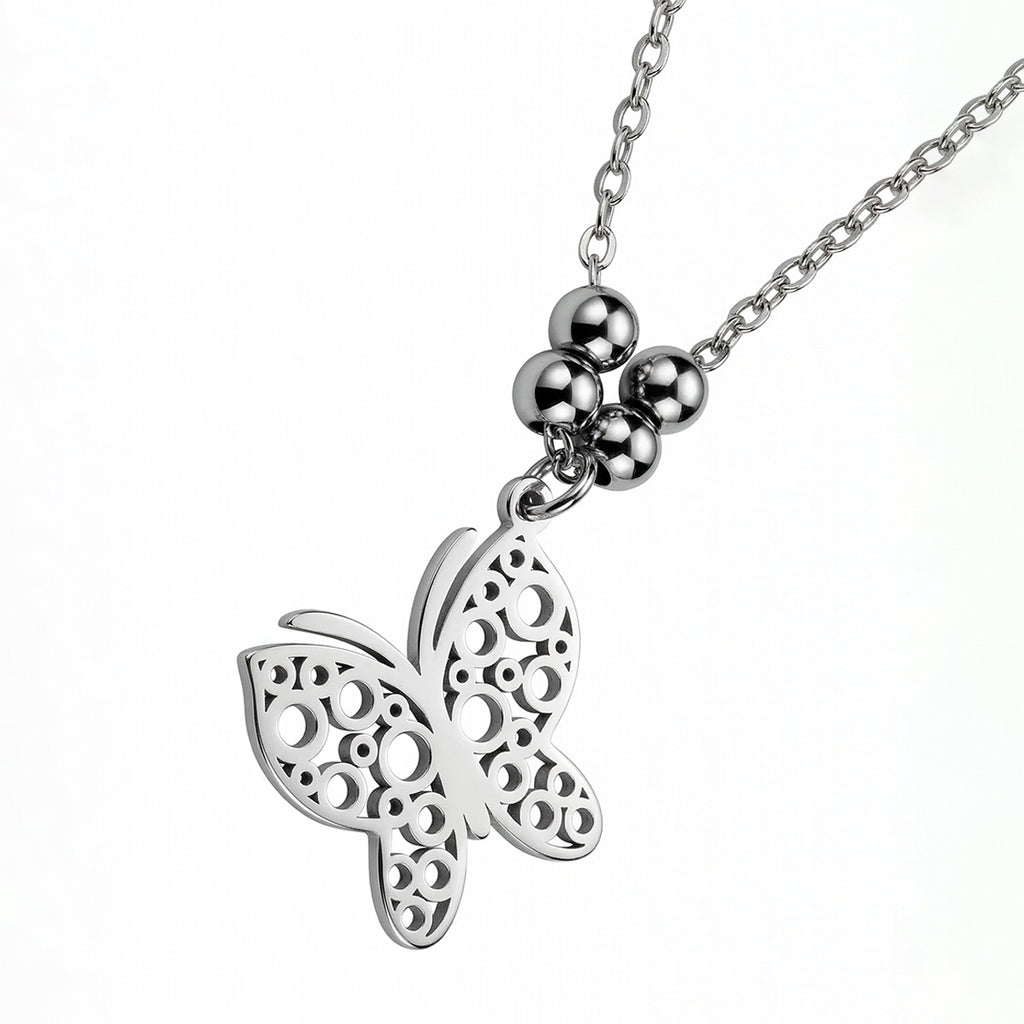 Collar  Mariposa, Acero Inoxidable, Glam Pop Fantasy