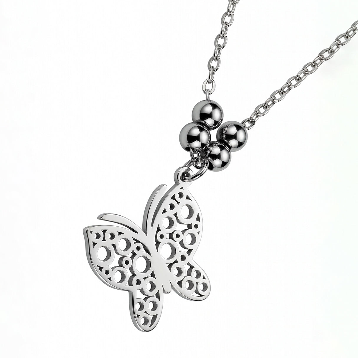 Collar  Mariposa, Acero Inoxidable, Glam Pop Fantasy