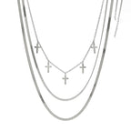 Gargantilla 5 Cruces, Acero Inoxidable, Glam Pop Fantasy