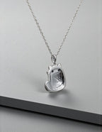 Collar de Plata .925, Cat Crystal, Miow