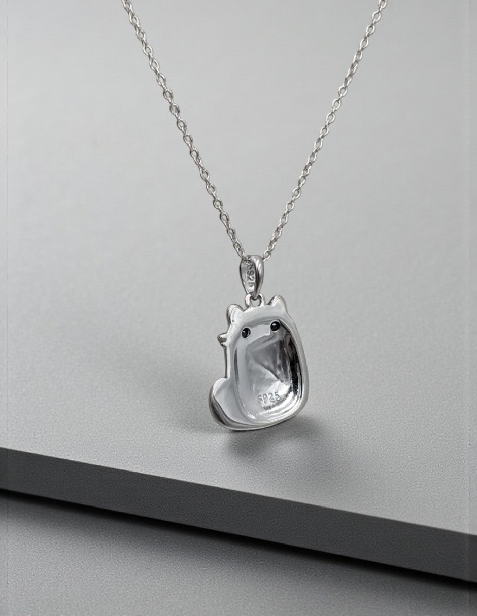 Collar de Plata .925, Cat Crystal, Miow