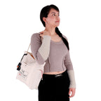 Tote Bag - The Tote Cat Miow En Lona Natural Beige