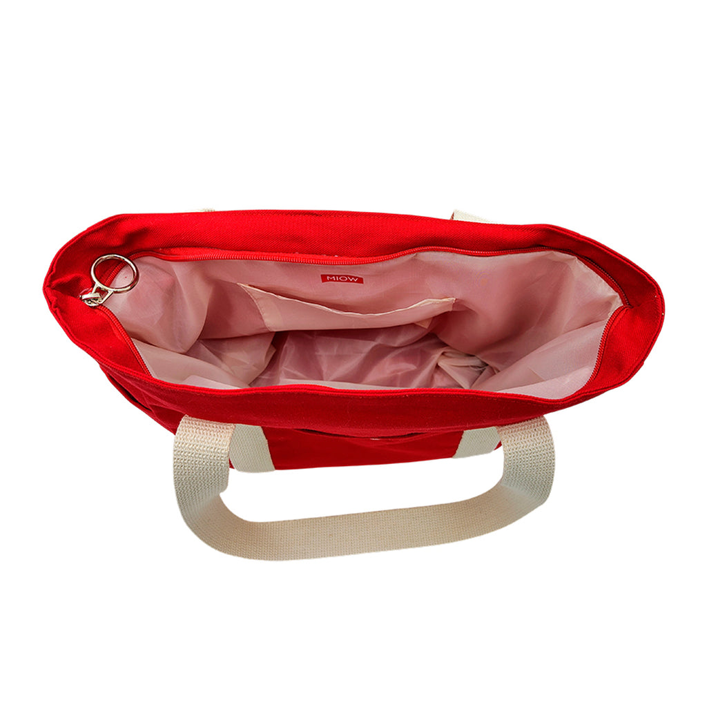 Tote Bag - The Tote Cat MIOW Roja
