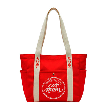 Tote Bag - Tote Cat Mom MIOW Roja