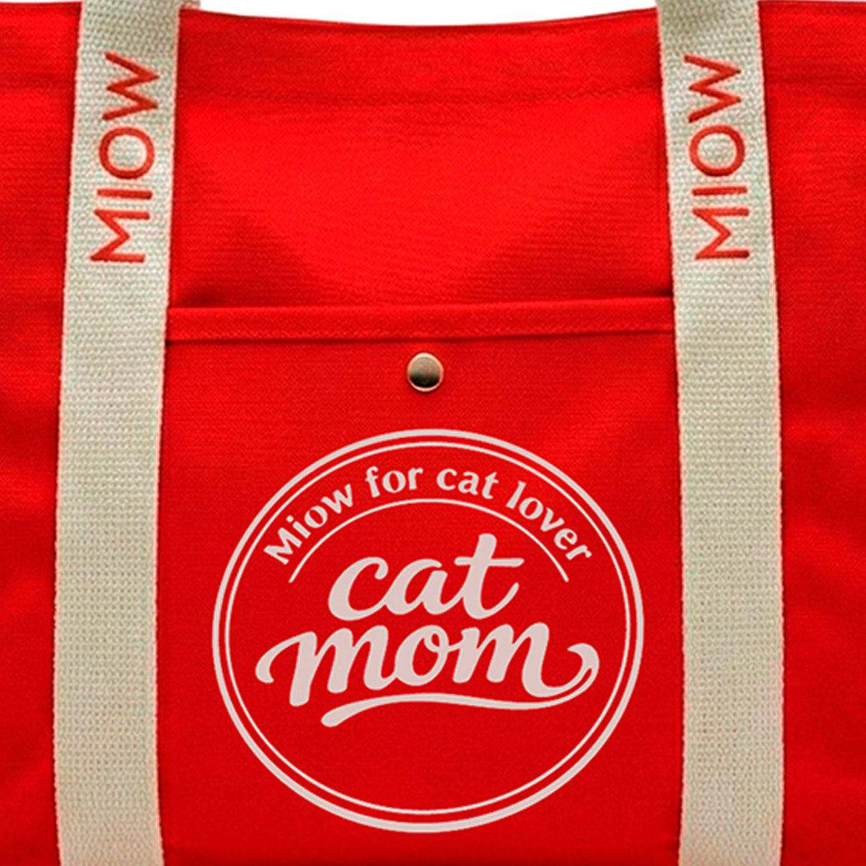 Tote Bag - Tote Cat Mom MIOW Roja