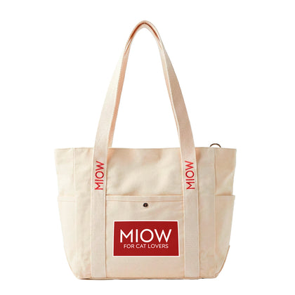 Tote Bag - Tote Cat MIOW Beige