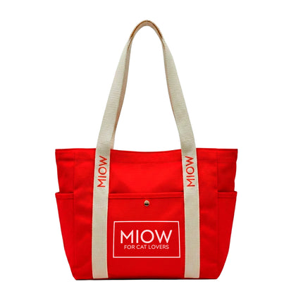 Tote Bag - Tote Cat MIOW Roja