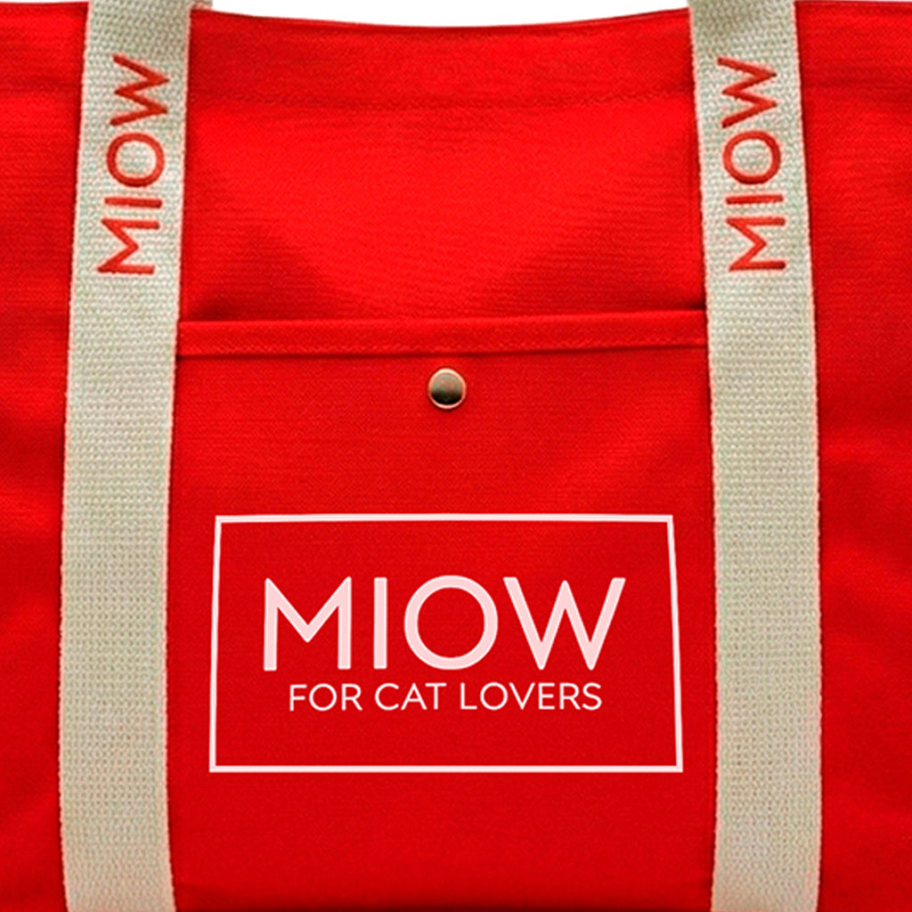 Tote Bag - Tote Cat MIOW Roja