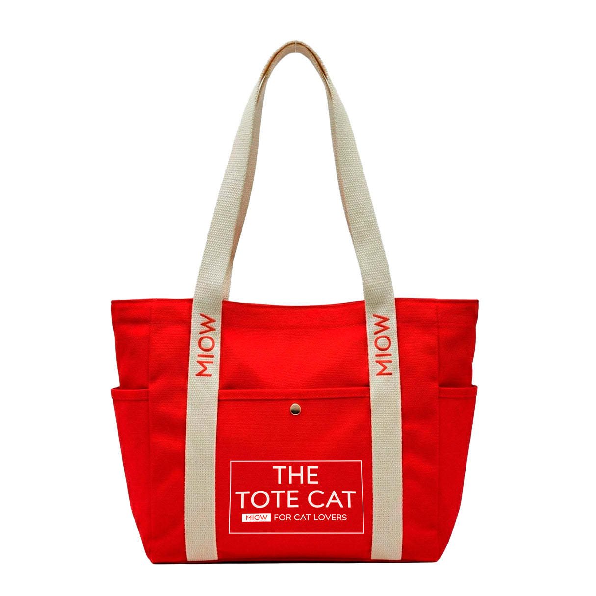 Tote Bag - The Tote Cat MIOW Roja