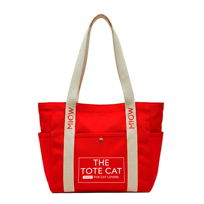 Tote Bag - The Tote Cat MIOW Roja