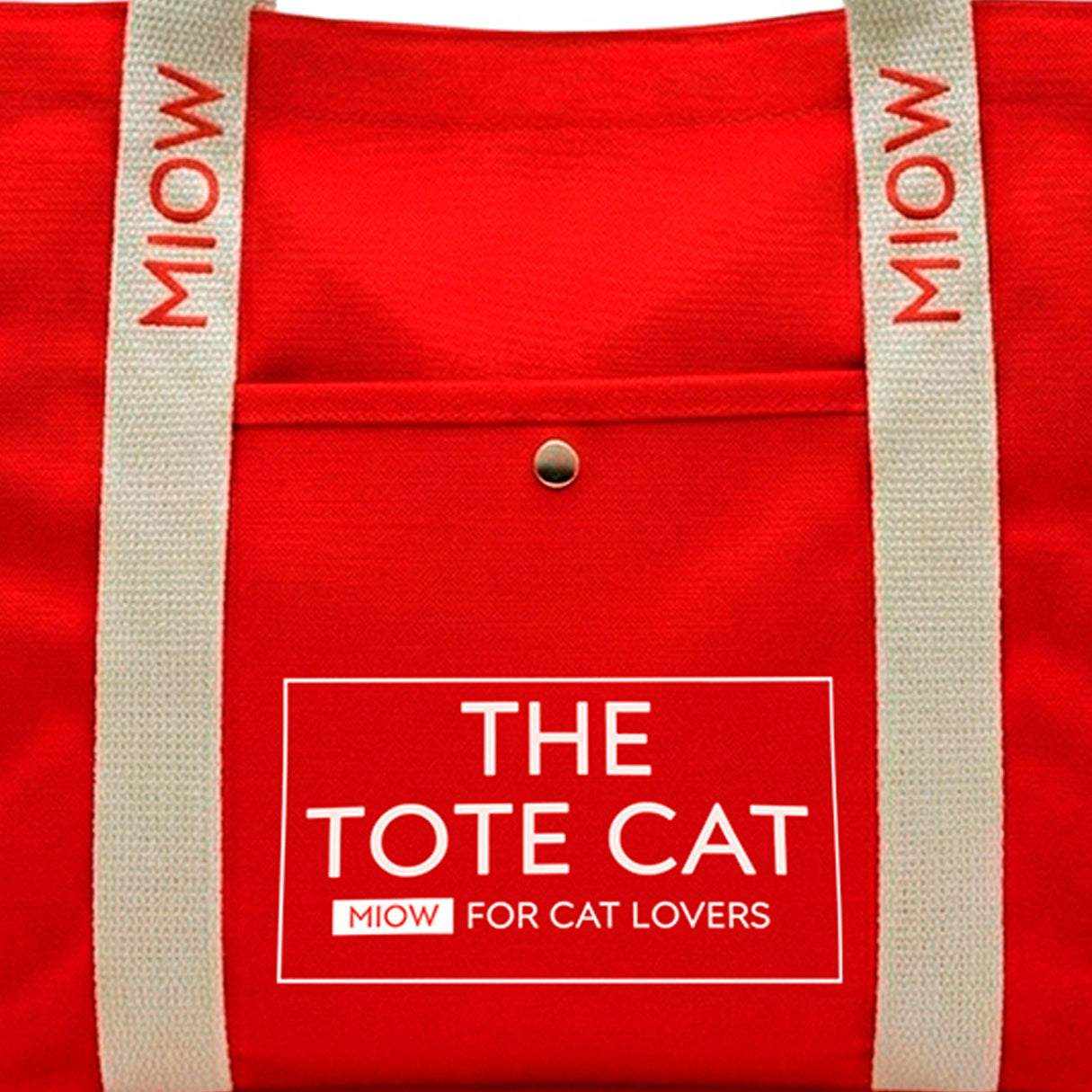 Tote Bag - The Tote Cat MIOW Roja